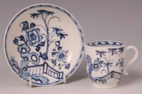 Lot 350 - A Lowestoft porcelain coffee can and saucer,...