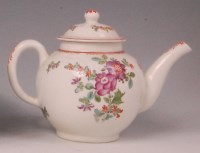 Lot 356 - A Lowestoft porcelain teapot and cover, circa...