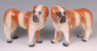 Lot 360 - A pair of Victorian Staffordshire stoneware...