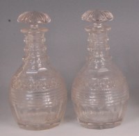 Lot 369 - A pair of early 19th century cut glass triple...