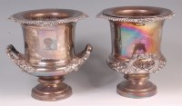 Lot 396 - A pair of late Victorian silver plated...