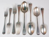 Lot 422 - A Victorian silver part cutlery suite, in the...