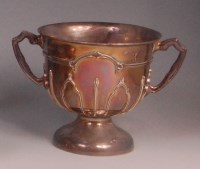 Lot 425 - A George V silver twin handled pedestal trophy...