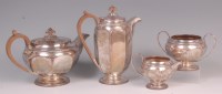 Lot 432 - A Mappin & Webb silver four piece tea and...