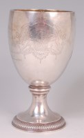 Lot 441 - An 18th century silver pedestal goblet, having...