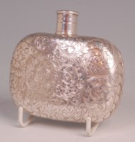 Lot 445 - An early Victorian silver pocket hip flask,...