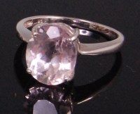 Lot 460 - A ladies modern 9ct white gold and pink...