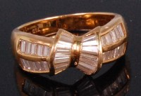 Lot 466 - A contemporary 18ct yellow gold and diamond...