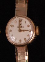 Lot 472 - A ladies Rolex 9ct gold bracelet watch, having...