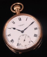 Lot 514 - A JW Benson of London 9ct gold cased gents...