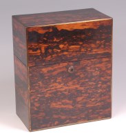 Lot 530 - A 19th century coromandel fitted decanter box,...