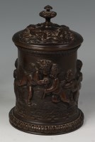 Lot 537 - A 19th century bronze tobacco jar and cover,...