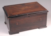 Lot 541 - A circa 1900 Swiss rosewood and marquetry...