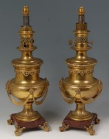Lot 549 - A pair of French late 19th century bronze...
