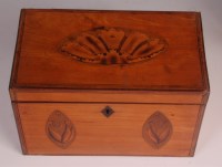 Lot 557 - A George III satinwood and inlaid tea caddy,...