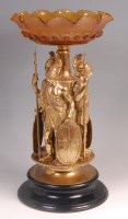 Lot 573 - A Victorian gilt brass table centrepiece,...