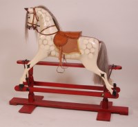 Lot 580 - A Circa 1900 dapple-grey childs rocking horse...
