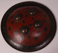 Lot 605 - An Indo-Persian metal dhal shield, of convex...