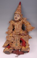 Lot 606 - A Burmese Yoke Thé marionette string puppet of...