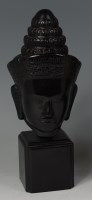 Lot 671 - A Bien Hoa Vietnamese bronze bust, wearing...