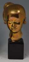 Lot 672 - A South Vietnamese gilt bronze bust of a girl,...