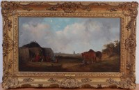 Lot 689 - Thomas Smythe (1825-1906) - A Gypsy encampment,...