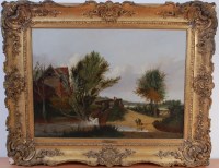 Lot 702 - Alfred Stannard (1806-1889) - Loch gate on the...