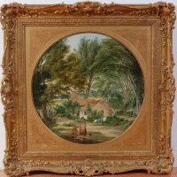 Lot 703 - Alfred Stannard (1806-1889) - Figures before a...