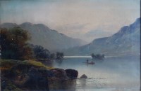 Lot 718 - David Motley (late C19th) - Boating scene on...