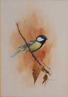 Lot 732 - Raymond C Watson (b.1935) - Great Tit upon a...