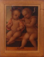 Lot 738 - A Palemea after Raphael - Expulsion, oil on...