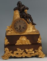 Lot 779 - A circa 1830 French ormolu and patinated...