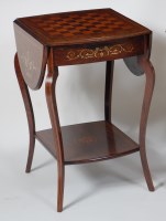 Lot 810 - A circa 1900 rosewood and satinwood inlaid...