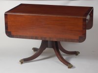 Lot 813 - A George IV mahogany and rosewood crossbanded...