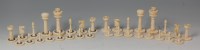 Lot 641 - An early 20th century Indian turned ivory...