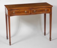 Lot 822 - A walnut and crossbanded serpentine front two...