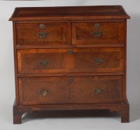 Lot 835 - An 18th century figured walnut and crossbanded...