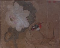 Lot 639 - 18th century Chinese school - Bird on a branch,...