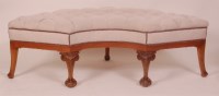 Lot 872 - A walnut framed and upholstered bay window...