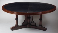 Lot 882 - A large mahogany circular centre table, having...