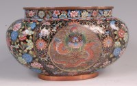 Lot 676 - A 19th century Chinese cloisonné enamel...