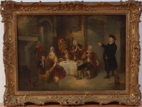 Lot 759 - 19th century English school - Interior scene,...