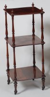 Lot 818 - An early Victorian rosewood three tier whatnot,...