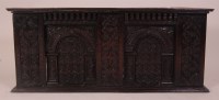 Lot 876 - A 17th century blind carved and inlaid oak...