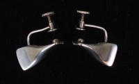 Lot 55 - A pair of Georg Jensen sterling silver studded...