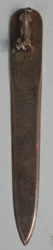 Lot 85 - * An Art Deco silver bookmark, the raised...