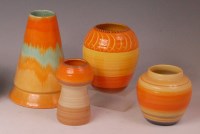 Lot 99 - A collection of four 1930s Shelley pottery...
