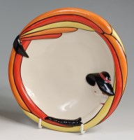 Lot 118 - A Lorna Bailey painted and glazed circular...