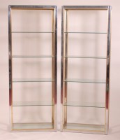 Lot 298 - A pair of 1970s Italian chrome and gilt metal...