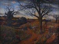 Lot 169 - # Sidney Clover - A winter landscape, oil on...